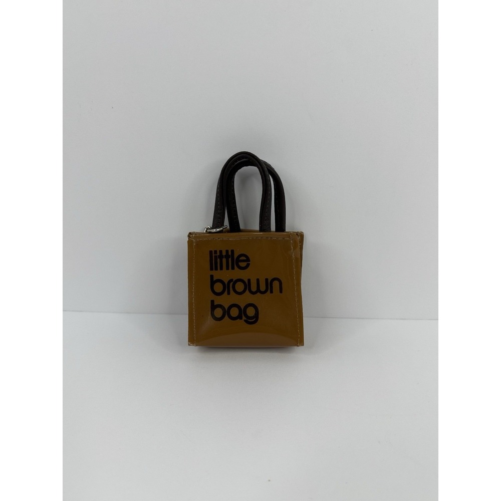 Bloomingdale's Little Brown Bag Vinyl Satchel Tote Keychain Bag Charm
